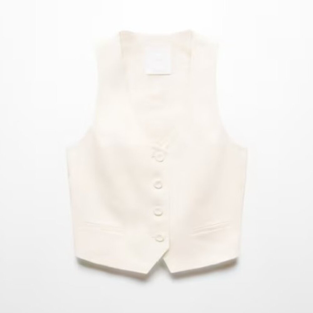 NWT Mango Linen Vest S